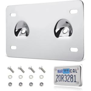 imageKEMIMOTO Lay Down License Plate Brackets Plate Mounts Compatible with Touring Street Glide Road Glide 19992008 with Mounting Bolts and Spacers