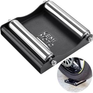 imageKEMIMOTO Motorcycle Wheel Cleaning Stand Portable Wheel Roller Stand Support Parking for Tire Cleaning Wheel