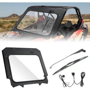 imageKEMIMOTO PRO XP Glass Windshield with Electric Wiper Scratch Resistant Compatible with 20202024 Polaris RZR PRO XP  RZR Turbo R Front Full Windshield High Sheerness Heavy Duty Strong Protection
