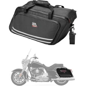 imageKEMIMOTO Saddlebag Liner Only 1 Right Hard Saddle Bag Organizer with Orange Liner Compatible with 19932025 Touring Street Glide Road Glide Road King Travel Saddlebag Insert