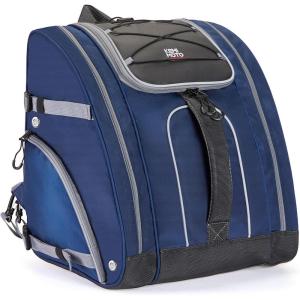 imageKEMIMOTO Ski Boot Bag 55L Waterproof and Snowproof Skiing and Snowboarding Travel Luggage Excellent for Store Ski Boots Skis Snowboards Jacket Helmet Goggles Gloves amp AccessoriesBlue