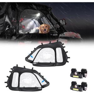 imageKEMIMOTO Soft Cab Enclosures amp 2 UTV Dome Light Compatible with Polaris RZR XP 1000  XP Turbo 20142023 UTV Upper Doors Fit with Side Mirrors YKK Zippers Cab Enclosures amp Dome LightCab Enclosures  Dome Light