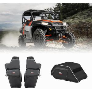 imageKEMIMOTO UTV Console Storage Bag and Front Lower Door Bags with Knee Pad Compatible with Polaris General 10004 1000  XP 1000  XP 4 1000