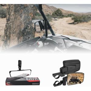 imageKEMIMOTO UTV Rear View Mirror Spring Back Mirrors SXS UTV Mirror Clear View with 15 1652 inch Compatible with Polaris RZRCan Am X3PioneerTalonMuleCFMOTO