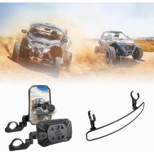 imageKEMIMOTO UTV Side Mirrors 17 UTV Rear View Center Mirror for 1652 inch Roll bar Compatible with Polaris RZRCan Am X3PioneerTalonTeryxCFMOTO