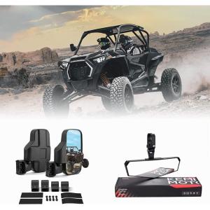 imageKEMIMOTO UTV Side Mirrors and UTV Rear View Mirror for 1652 inch Roll bar Compatible with Polaris RZRPioneerTalonKRXMuleCan Am X3 CFMOTOJohn deere 2024