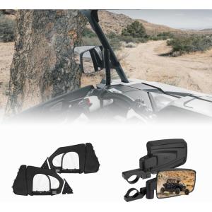imageKEMIMOTO Upper Doors with Steel Frame UTV Side Mirrors Spring Back Feature for 1652 inch Roll bar Compatible with Polaris RZR XP 1000  XP Turbo 20142023
