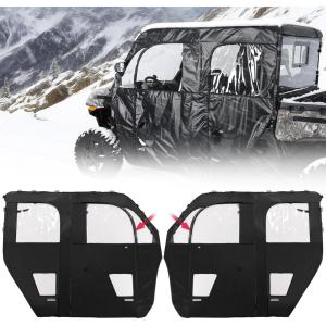 imageKEMIMOTO Zipper Soft Doors WaterResistant Compatible with CFMOTO Uforce 1000 XL 20222026 UTV PVC Cab Enclosures Fit with Side Mirrors and Windshields