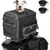 imageMotorcycle Dog Carrier Bag Up to 28 lbs for Medium Dogs amp Cat with Foldable Bowls MotorcycleSpecific Pet Carrier for Rear Seat or Luggage Rack Breathable Mesh Rain Cover Included