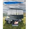 imageKEMIMOTO 600D Golf Cart Enclosure 224 Passenger Extended Roof up to 80 Compatible with Club Car Precedent Tempo Features Heavy Duty Waterproof Fabric and AntiWrinkle PVC Windows