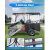 imageKEMIMOTO 600D Golf Cart Enclosure 224 Passenger Extended Roof up to 80 Compatible with Club Car Precedent Tempo Features Heavy Duty Waterproof Fabric and AntiWrinkle PVC Windows