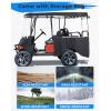 imageKEMIMOTO 600D Golf Cart Enclosure 224 Passenger Extended Roof up to 80 Compatible with Club Car Precedent Tempo Features Heavy Duty Waterproof Fabric and AntiWrinkle PVC Windows