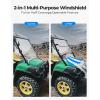 imageKEMIMOTO Front Windshield Compatible with John Deere Gator HPX 620i 625i 825i XUV 850 XUV855D Windproof Flip Heavy Duty Scratch Resistant Windscreen with Flip Window