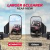 imageKEMIMOTO Mirrors UTV Side Mirror Compatible with Polaris Ranger XP 1000 General RZR Defender Maverick Trail UFORCE Pioneer SXS mirror for 17520 Round Roll Cage amp profit roll bar