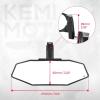 imageKEMIMOTO UTV Rear View Mirror Universal Center Mirror Fits for 162 Roll Bar Mount Compatible with Polaris RZR Can Am X3 Maverick Rhino YXZ 1000 Kawasaki KRX 1000 MULE Talon Pioneer