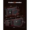 imageKEMIMOTO X3 MAX Door Bag 4pcs Compatible with CanAm Maverick X3 MAX 20172024 1680D Oxford Fabric Storage Bag RedWhiteRed