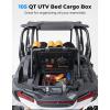 imageKEMIMOTO100L 264 Gallons UTV Rear Box Section Storage Container Compatible with Polaris RZR XP1000  XP4 1000 20142023 Equipped with a Tactical Panel Cargo Bed Box