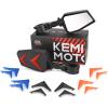 imageKEMIMOTO UTV Black Blue Red Orange Side Mirrors compatible with Polaris RZR Talon Can Am Rearview Work with 1752 roll bar cage