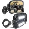 imageKEMIMOTO UTV Side Mirror Lights Rear View for 175  2 Roll Cage Bar Break Away With Ball Joint LED Light Compatible With Polaris RZR Ranger CanAm X3 Teryx