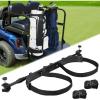 imageKEMIMOTO Universal Golf Cart Bag Holder Bracket Fit for Most 22 Seat Golf Cart Bag Attachment No Drilling Adjustable Compatible with EZGO Club Car G29 Metal BlackSquare  Round Tube Fit