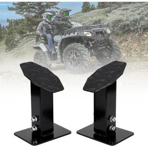 imageKEMIMOTO ATV Passenger Foot Rest Adjustable Footrest ATV Passenger Foot Pegs AntiSlip Grip Compatible with Polaris Sportsman Scrambler Foreman Fourtrax Grizzly Black