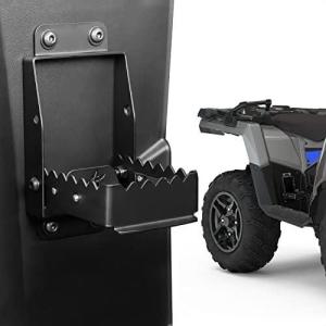 imageKEMIMOTO ATV Passenger Foot Rest Heavy Duty ATV Foot Rest for Rear Passenger Comfortable Foot pegs 4 Wheel Universal Foldable Footrest Compatible with Polaris Sportsman Scrambler Foreman Fourtrax