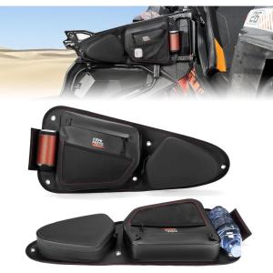 imageKEMIMOTO Front Door Bags Waterproof HighDefinition TPU Compatible with Polaris RZR XP 1000  TurboS 900 20142023 MudProof Smooth Surface Storage Bag with Removable Knee Pad Accessories