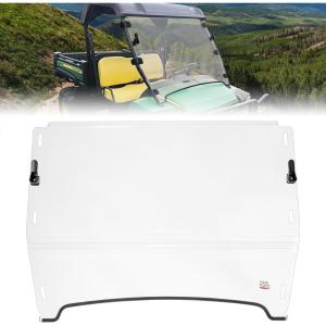 imageKEMIMOTO Front Windshield Compatible with John Deere Gator HPX 620i 625i 825i XUV 850 XUV855D Windproof Flip Heavy Duty Scratch Resistant Windscreen with Flip Window