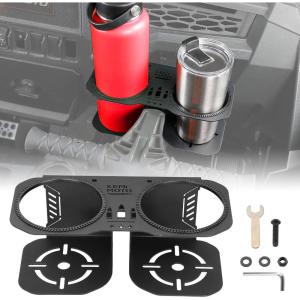 imageKEMIMOTO Grab Bar Cup Holder  Compatible with Polaris RZR 1000800570200  Fits Large Bottles 1840oz Passenger Grab Handle Accessoryblack