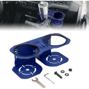 imageKEMIMOTO Grab Bar Cup Holder  Compatible with Polaris RZR 1000800570200  Fits Large Bottles 1840oz Passenger Grab Handle Accessoryblue