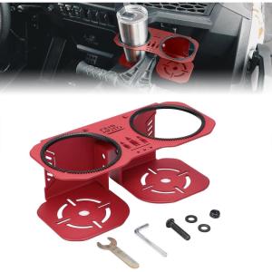 imageKEMIMOTO Grab Bar Cup Holder  Compatible with Polaris RZR 1000800570200  Fits Large Bottles 1840oz Passenger Grab Handle Accessoryred