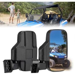 imageKEMIMOTO Mini Youth UTV Side Mirrors Fits 075 in  125 in Roll Cage Compatible with Polaris RZR 170 Ranger RZR 170 KAYO S200 Go Karts Golf Cart XTV Boat Mirrors Shatter Proof Tempered Glass