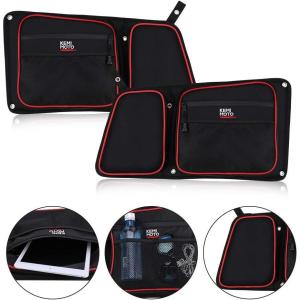 imageKEMIMOTO Rear Door Bags Upgraded Capacity 1680D UTV Storage Bags with Knee Pads Waterresistant Zipper Compatible with 20142023 Polaris RZR XP 4 1000 XP 4 900 4 Door Turbo