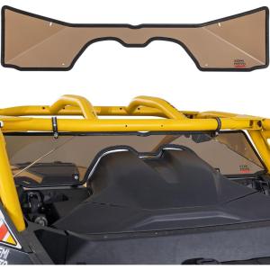 imageKEMIMOTO Rear Windshield Compatible with Can Am Maverick R 2024 Scratch Resistance Back Window PC Full Windscreen Dustproof Rainproof TintedDark Tinted