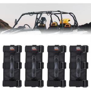 imageKEMIMOTO Roll Bar Grab Handles for UTVATVSXS  3 Strap Larger Size Textured Hard Polymer Grip amp Max Stability 4Pack Accessories