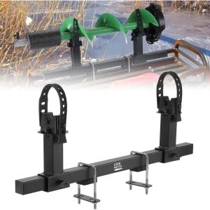 imageKEMIMOTO UTV ATV Ice Auger Holder Tool Rack Universal UBolt Fit 079in177in Square Tube Bow Carrier Fishing Auger Mount Shovel Axe Holder Compatible with ATV UTV wSquare Bar Rubber Straps