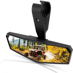 imageKEMIMOTO UTV Rear View Mirror with Extended Bracket for 1752 Roll Bar Cage Center View Mirror Compatible with Talon Pioneer Polaris RZR PRO XP Mule Teryx Can Am Commander Maverick Gator Rhino