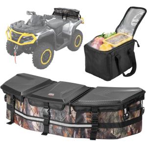 imageKEMIMOTO Upgraded ATV Cargo Bag 50L ATV FrontRear Rack Toolbox Trunk Cooler Bag Compatible with Canam X3 Outlander Renegade 500 800 570 850 650 1000 MAX 500 CamoCamo