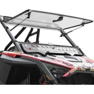 imageKEMIMOTO Upgraded Flip Windshield with Slide Window Compatible with 20202024 RZR PRO XP4  Enhanced Clamp Prevents Lifting 3in1 Vented Front Windshield