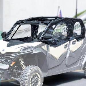 imageKEMIMOTO Upper Doors Compatible with CFMOTO ZFORCE 950 SPORT 4 2024 Upgrade Resin Zipper Waterproof Soft Cab Enclosures Upper Windows Side Windshield 4 Seater