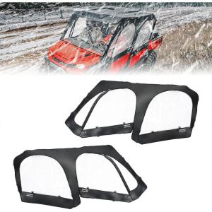 imageKEMIMOTO Upper Doors Window Cab Enclosure Compatible with Pioneer 10006 Open Slot for Side Mirrors and Windshields YKK Zippers Rolling Window Protection Accessories 0SR90HL4212A
