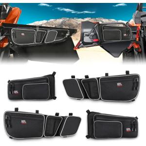imageKEMIMOTO X3 MAX Door Bag 4pcs Compatible with CanAm Maverick X3 MAX 20172024 1680D Oxford Fabric Storage Bag RedWhiteWhite
