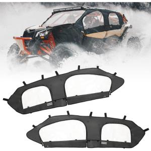 imageKEMIMOTO X3 Soft Upper Door Set Kit UTV Soft Cab Doors top Enclosure Soft Top Door Skin Compatible with 20172024 Can Am Maverick X3 Max 4Seater Models Work with Roof and Partial Windshields