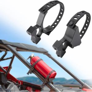 imageKemimoto UTV Fire Extinguisher Holder Adjustable Quick Release Roll Bar Fire Extinguisher Mount compatible with Polaris RZR Can Am X3 compatible with Kawasaki Teryx