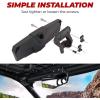 imageKEMIMOTO Center Rear View Mirror and Aluminum Roof Compatible with Polaris RZR PRO XP and Turbo R