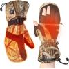 imageKEMIMOTO Heated Hunting Gloves Camo Flip Fingerless Mittens for Men Women with Heated Pants for Men with Battery Pack Winter Waterproof Pants Padded Knees Design for Hunting Hiking and Camping