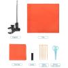 imagekemimoto Orange Boat Safety Flag With Boat Flag Holder Bundle With 35x10 Marine Mirror