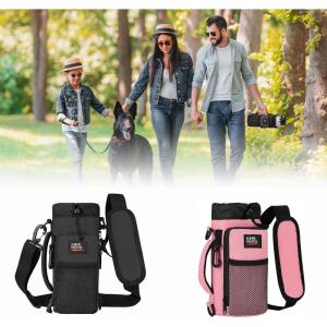 imageKEMIMOTO 40oz Black Water Bottle Holder Bundle with 32oz Pink Water Bottle Holder