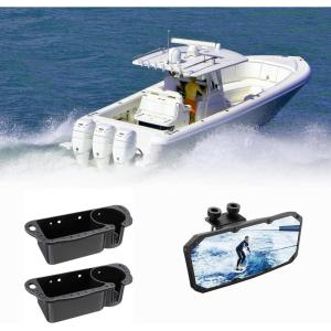 imageKEMIMOTO Boat Seat Cup Holder for Marine B100 B200 B300 Bundle with 35x10 Marine Mirror