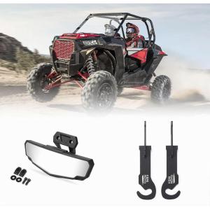 imageKEMIMOTO Center Rear View Mirror and 45 Door Latches Compatible with 20202024 RZR PRO XP4 PRO R4